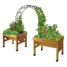 VegTrug Metal Climbing Garden Arch - Black