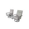 Supremo Melbury Dual Swivel Chair Set - Grey