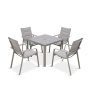 LG Outdoor Capri 4 Seat Dining Set with 2.5m Parasol