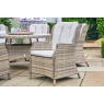 LG Outdoor Florence 6 Seat Dining Set with Weave Lazy Susan & Deluxe 3m Parasol