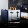 Tower Sera T20086MNB 4 Slice Toaster - Midnight Blue