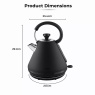 Tower T10079BLK Sera 1.7L Kettle - Black Smoked