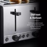 Tower T20086BLK Sera 4 Slice Toaster - Black Smoked