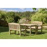 Zest Zest Garden Emily Wooden Table & 2 Bench Set
