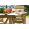 Zest Zest Garden Freya 4 Seater Wooden Dining Set