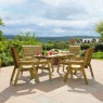 Zest Zest Garden Freya 6 Seater Wooden Dining Set