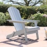 Zest Zest Garden Jasmine Wooden Folding Chair - Light Grey