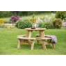 Zest Zest Garden Katie Wooden Round 4 Seater Picnic Table