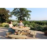 Zest Zest Garden Rose Wooden Round 8 Seater Picnic Table