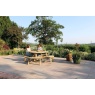 Zest Zest Garden Rose Wooden Round 8 Seater Picnic Table