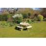 Zest Zest Garden Rose Wooden Round 8 Seater Picnic Table