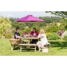 Zest Zest Garden Rose Wooden Round 8 Seater Picnic Table