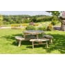 Zest Zest Garden Rose Wooden Round 8 Seater Picnic Table