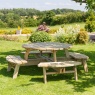 Zest Zest Garden Rose Wooden Round 8 Seater Picnic Table