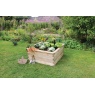 Zest Garden Wooden Square Sleeper Raised Bed