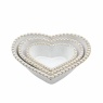 Beaded Heart Bowls Set of 3