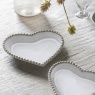 Beaded Heart Plates Set Of 3