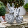 Bunny Large Pot - Distressed White