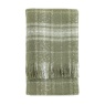 Check Faux Mohair Throw - Olive