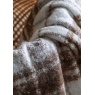 Check Faux Mohair Throw - Tan