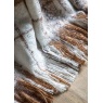 Check Faux Mohair Throw - Tan