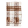 Check Faux Mohair Throw - Tan