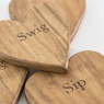 Emotive Heart Coasters Set of 4 - Natural