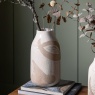 Goya Vase Reactive - White/Brown large