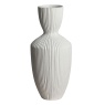 Downtown Hirano Ribbed Stoneware Vase - Cream