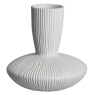 Downtown Honjo Ribbed Stoneware Vase - Cream