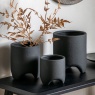 Downtown Jax Medium Textured Planter - Black