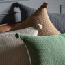 Downtown Moss Stitch PomPom Filled Cushion - Tan