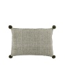 Downtown Moss Stitch PomPom Filled Cushion - Olive