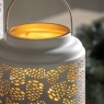 Downtown Pinecone LED Lantern Large - White