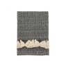 Downtown Woven Throw with Tassels 130x170cm - Black/Cream