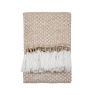 Downtown Woven Wrapped Tassel Throw 130x170cm - Natural/Cream