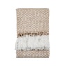 Downtown Woven Wrapped Tassel Throw 130x170cm - Natural/Cream