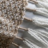 Downtown Woven Wrapped Tassel Throw 130x170cm - Natural/Cream