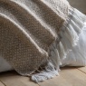 Downtown Woven Wrapped Tassel Throw 130x170cm - Natural/Cream