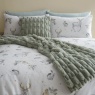 Bianca Carved Faux Fur Throw 150x200cm - Sage