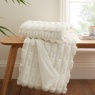 Bianca Carved Faux Fur Throw 150x200cm - Cream