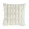Bianca Carved Faux Fur Filled Cushion 50cm - Cream