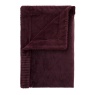 Catherine Lansfield Velvet & Faux Fur Throw 150x200cm - Plum