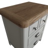 Downtown Hexham Painted Grey Extra Large 4 Drawer Bedside Cabinet
