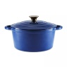 Barbary & Oak Cast Iron 20cm Casserole - Blue