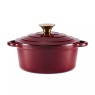 Barbary & Oak 20cm Round Cast Iron Casserole - Red