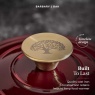 Barbary & Oak 20cm Round Cast Iron Casserole - Red