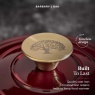Barbary & Oak 20cm Round Cast Iron Casserole - Red