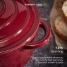 Barbary & Oak 20cm Round Cast Iron Casserole - Red