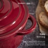 Barbary & Oak 24cm Round Cast Iron Casserole - Red